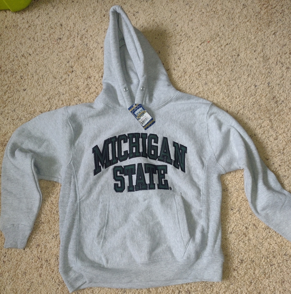 Steve & Barry's Michigan State Gray Pullover Hoodie